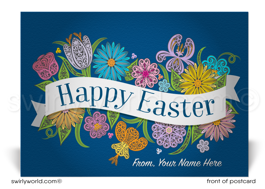 Vintage Spring Happy Easter Postcards for Business