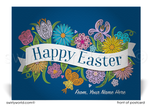 Vintage Spring Happy Easter Postcards for Business