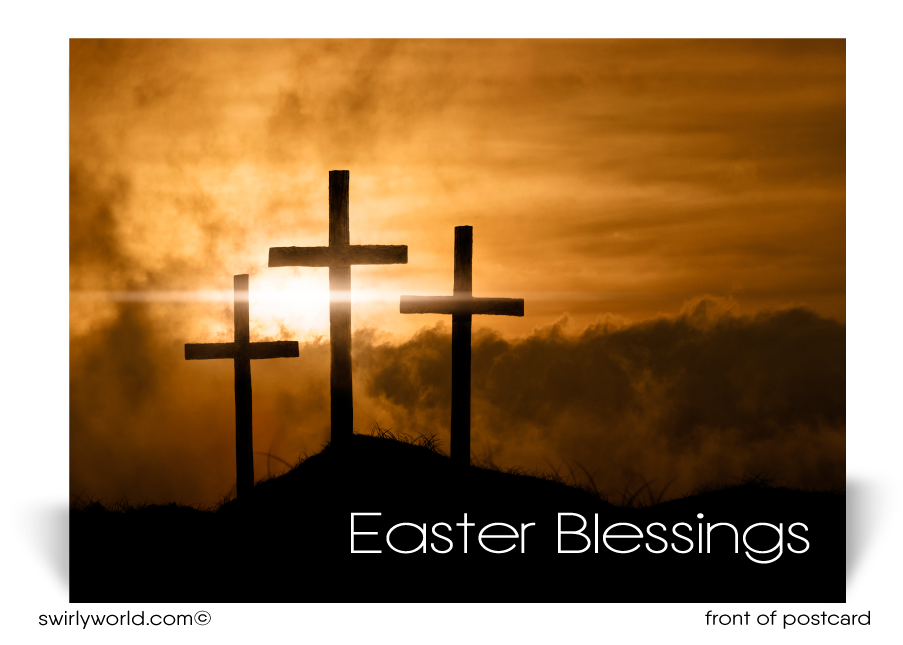 Modern Cross Christian Religious Easter Postcards