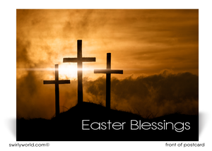 Modern Cross Christian Religious Easter Postcards