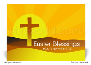 Modern Cross Christian Religious Easter Postcards