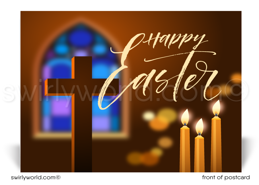 Modern Cross Christian Religious Easter Postcards
