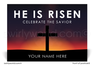 Modern Cross Christian Religious Easter Postcards