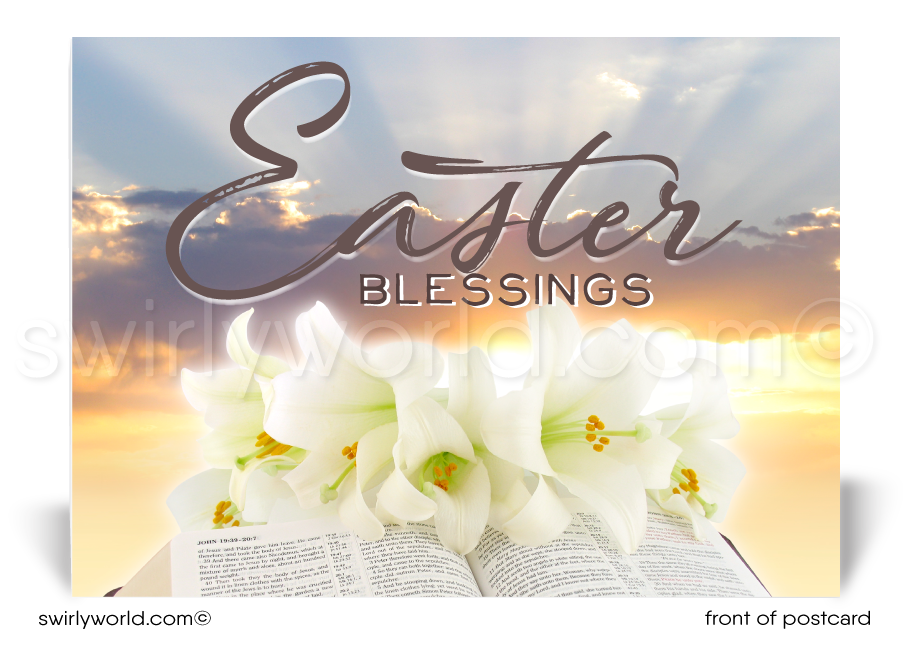 Modern Christian Religious Easter Lily Postcards