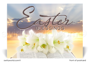 Modern Christian Religious Easter Lily Postcards