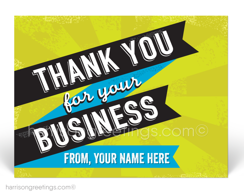 Vintage Retro Thank You Postcards for Business