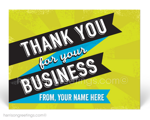 Vintage Retro Thank You Postcards for Business