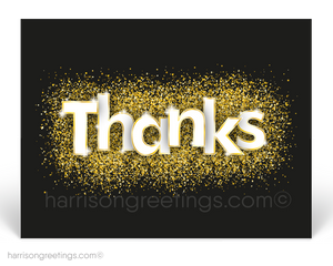 Modern Gold Thank You Client Postcards