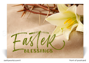 Christian Lily Religious Easter Postcards