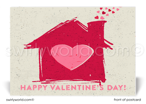 Home With Hearts Happy Valentine's Day Postcards for Realtors