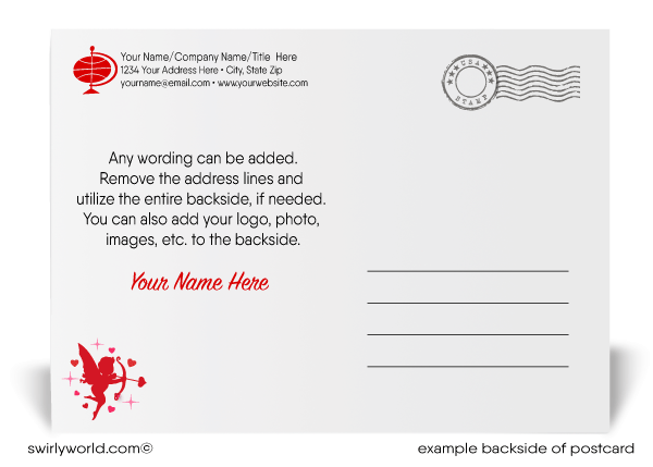 Home Sweet Home house made of hearts Valentine's Day postcard digital download.