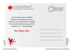 Digital Cute House Full of Hearts Valentine's Day Postcards for Realtors