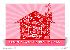 Happy Valentine's Day postcards for Realtors and Real Estate Agents