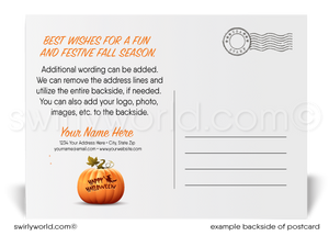 Happy Fall Y'all Festive Autumn Season Halloween Client Postcards