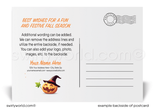 Professional Business Corporate Printed Happy Halloween Client Customer Postcards
