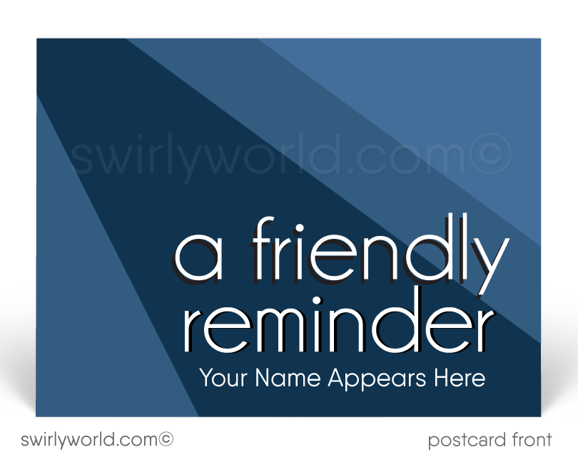 A Friendly Reminder Appointment Insurance Postcards