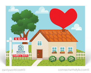 cute home house with hearts for realtors