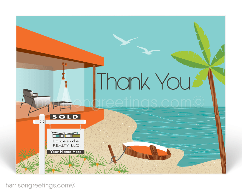 mid-century retro modern beach house