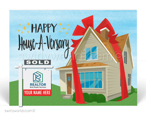 happy house-a-versary home anniversary cards from Realtor.
