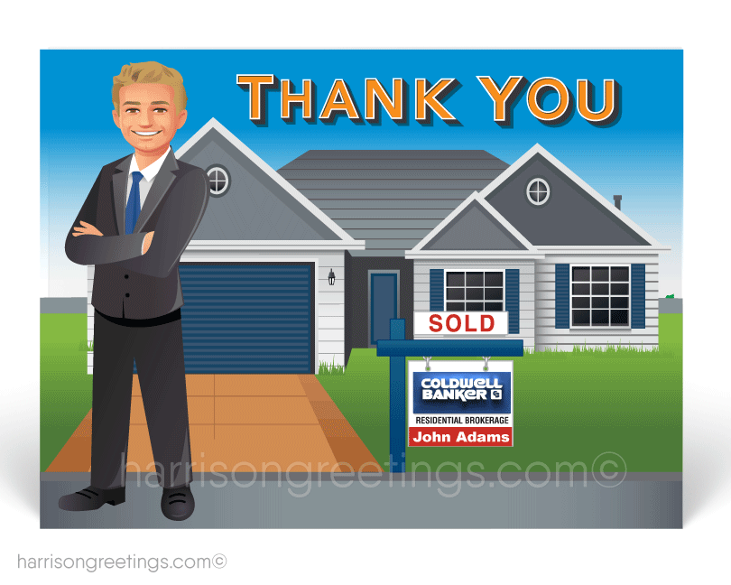 "Just Sold" Thank You Cards for Realtors