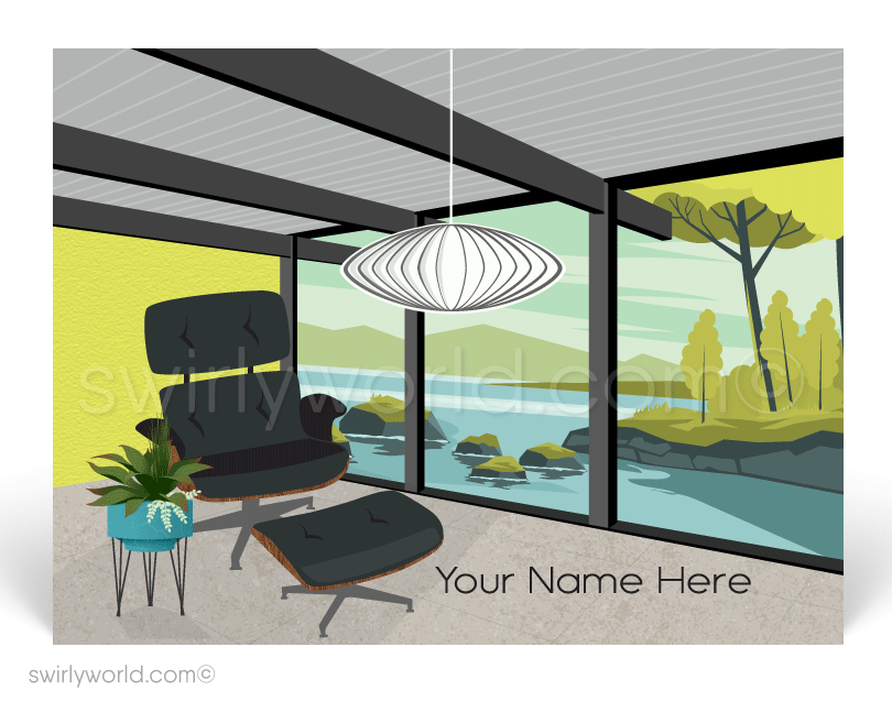 1960's Retro Modern Eames Chair Mid-Century Office