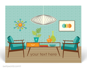 Retro Atomic Mid-Century Modern Living Room  Eichler Home