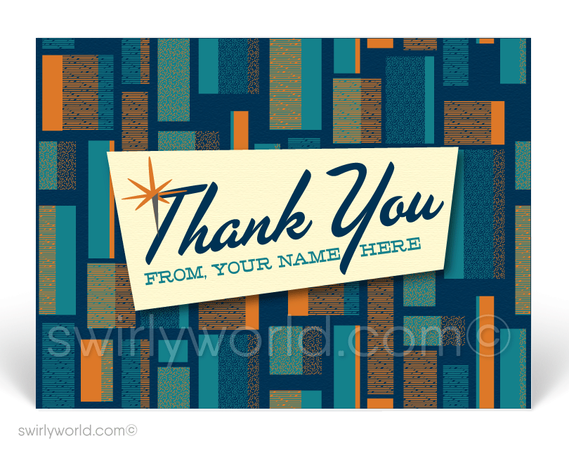 Retro 1960's Mid Century Modern Building Shapes 