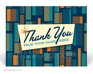 Retro 1960's Mid Century Modern Building Shapes 