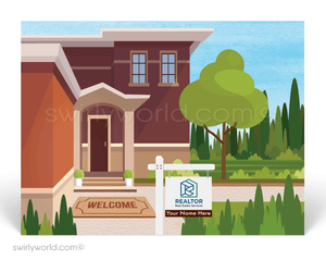 Beautiful Spanish Style Stucco Home Prospecting Postcards for Realtors