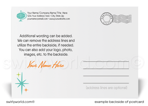 Atomic Mod Retro Mid-Century Modern Christmas Holiday Postcards