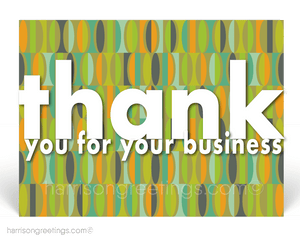 Retro Modern Thank You Client Postcards