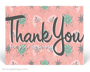 Atomic Mid Century Modern Thank You Postcards for Business