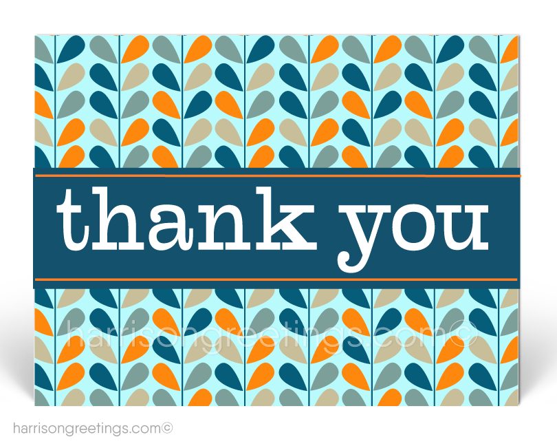 Retro Modern Thank You Client Postcards