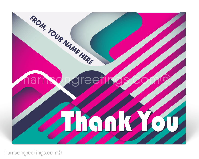 Art Deco Thank You Client Postcards