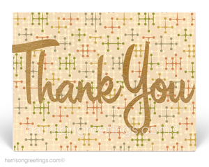 Retro Modern Thank You Postcards for Business