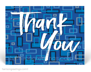 Retro Modern Thank You Client Postcards