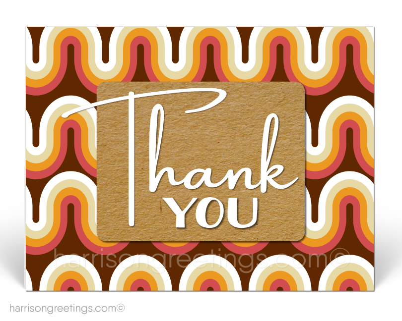 1960's Mid-Century Retro Modern Thank You Postcards 