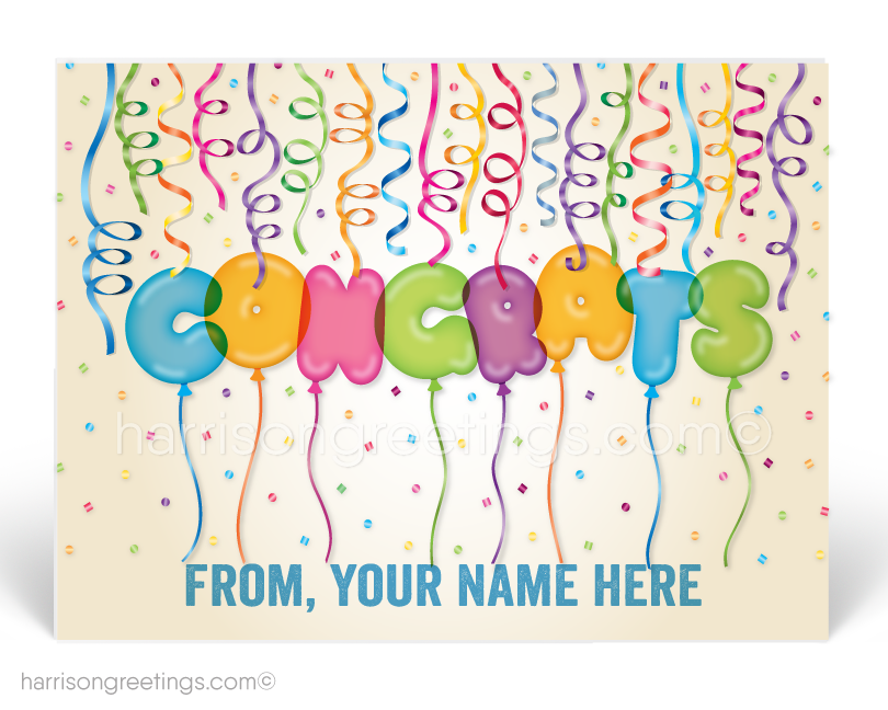 Festive Congratulatons Congrats Postcards