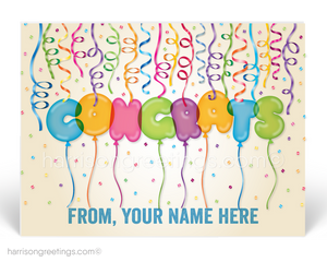 Festive Congratulatons Congrats Postcards