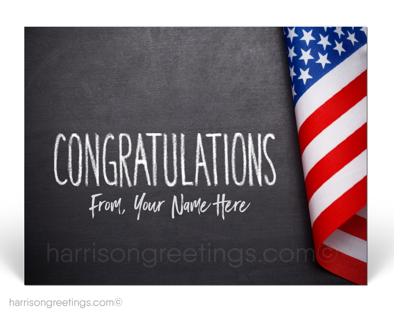 Patriotic American Congratulations Postcards for Business