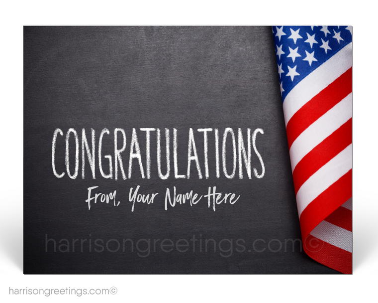 Patriotic American Congratulations Postcards for Business