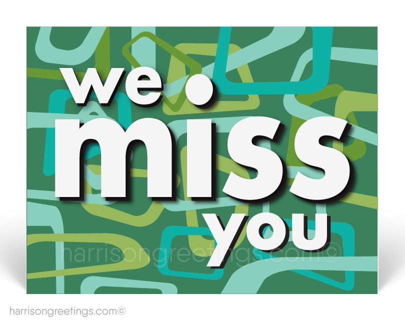 We Miss You Postcards for Business
