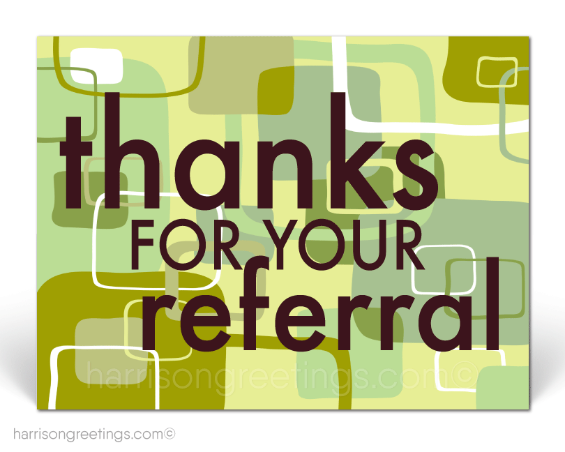 Thank You For Your Referrals Postcards for Business