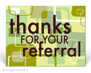 Thank You For Your Referrals Postcards for Business