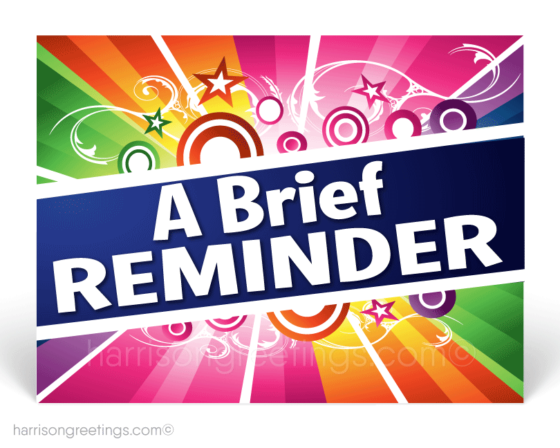 A Brief Reminder Appointment Postcards for Patients