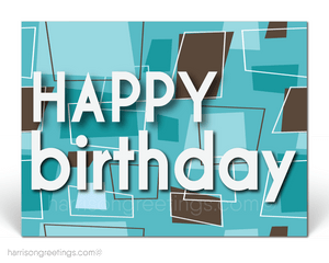 Retro Happy Birthday Client Postcards