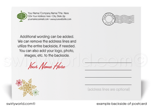 Corporate Merry Christmas Retro Modern Happy Holiday Postcards