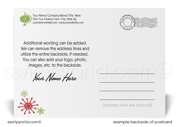 Vintage Retro Art Deco Old Fashioned Merry Christmas Holiday Postcards