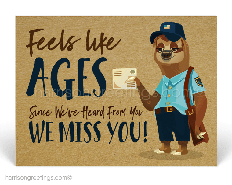 We Miss You Postcards for Business