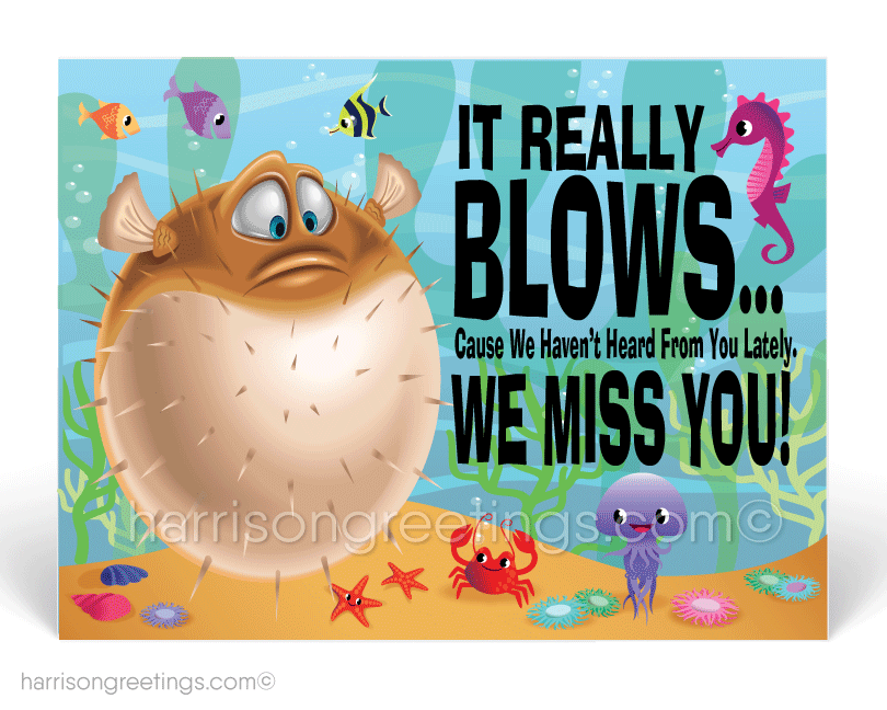 We Miss You Postcards for Business